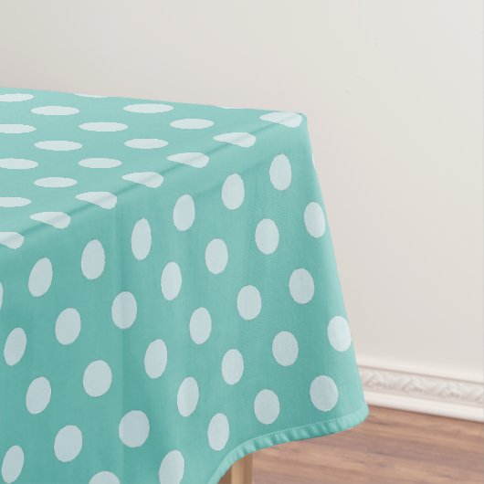Polka Dots Aqua Tischdecke (Beispiel)