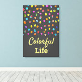 Polka dots Aquarell boho Pop Art Leinwanddruck (Insitu (Holzboden))