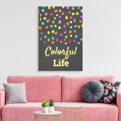 Polka dots Aquarell boho Pop Art Leinwanddruck (Insitu (Wohnzimmer))