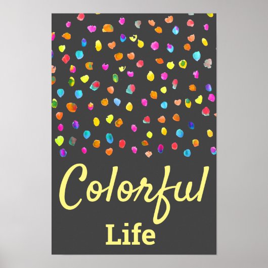 Polka dots Aquarell boho Pop Art Poster (Vorne)
