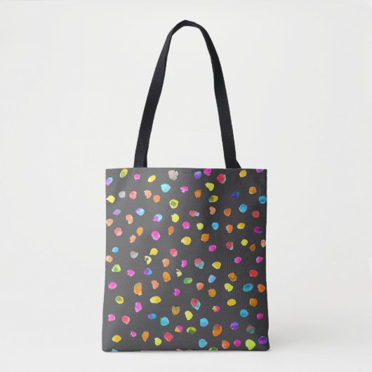 Polka dots Aquarell boho Pop Art Tasche (Vorderseite)