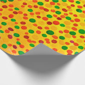 Polka dots Aquarellmuster Geschenkpapier (Ecke)