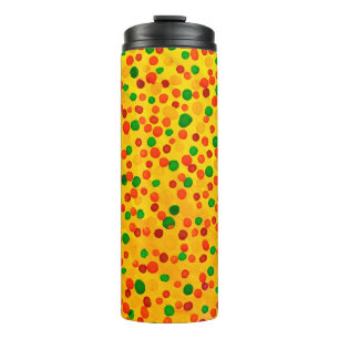 Polka dots Aquarellmuster Thermosbecher