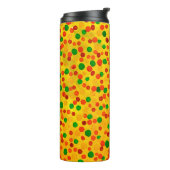 Polka dots Aquarellmuster Thermosbecher (Nach links gedreht)