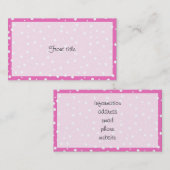 Polka Dots auf rosa Hintergrund Visitenkarte (Vorne/Hinten)