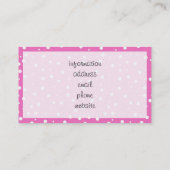 Polka Dots auf rosa Hintergrund Visitenkarte (Rückseite)