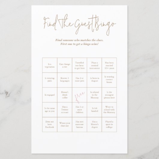 Polka Dots Baby Bear Guest Bingo Baby Showspiel (Vorderseite)