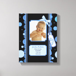 Polka Dots Baby Boy Canvas Print Leinwanddruck