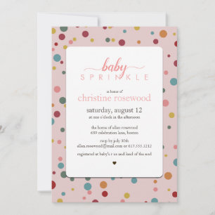 Polka Dots Baby Sprinkle Baby Shower Einladung