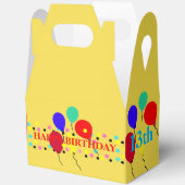 Polka Dots Birthday Balloons Gelb Geschenkschachtel (Offen)