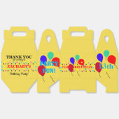 Polka Dots Birthday Balloons Gelb Geschenkschachtel (Ungeklappt)