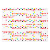 Polka Dots Birthday Tischdecke (Vorderseite (Horizontal))