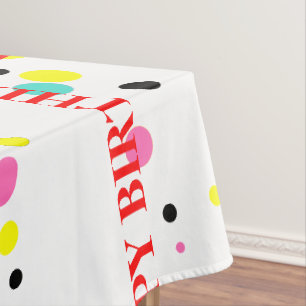 Polka Dots Birthday Tischdecke