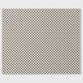 Polka Dots Black and Cream Muster Small Geschenkpapier (Flach)