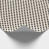 Polka Dots Black and Cream Muster Small Geschenkpapier (Ecke)