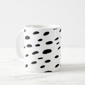 Polka Dots Black Polka Dots Dalmatiner Muster Kaffeetasse (Vorderseite Links)