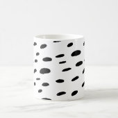Polka Dots Black Polka Dots Dalmatiner Muster Kaffeetasse (Mittel)