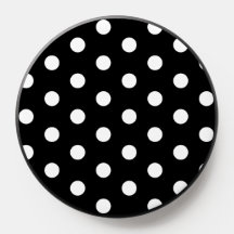 Polka Dots Black & White Popsocket