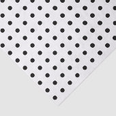 Polka Dots Black & White Transparente Gewebepapier Seidenpapier (Ausschnitt)