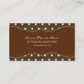 Polka Dots Blue Chocolate Visitenkarten Visitenkarte (Vorderseite)