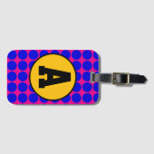 Polka Dots blue Gepäckanhänger (Vorderseite (Horizontal))