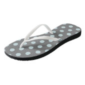 Polka Dots Blue Gray Badesandalen (Schrägansicht)