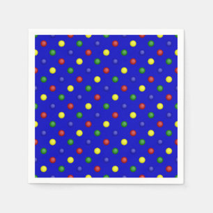 Polka Dots Blue Paper Napkins Serviette