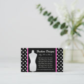 Polka Dots Business Card Visitenkarte (Stehend Vorderseite)