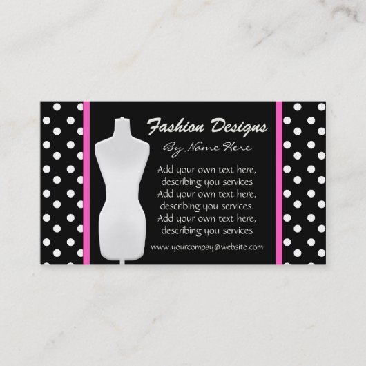 Polka Dots Business Card Visitenkarte (Vorderseite)