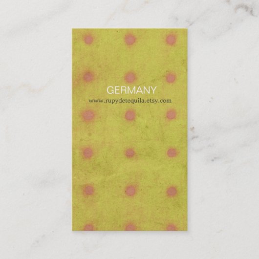 Polka Dots Business Card Visitenkarte (Vorderseite)