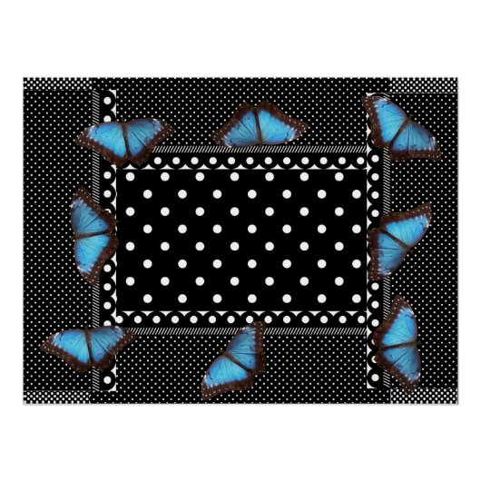 Polka-dots Butterfly Pattern Office Peace Destiny Poster (Vorderseite)