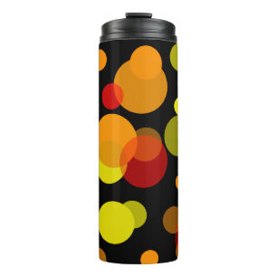 Polka Dots Chaos gefärbt 2 + Ihr Backgr. Thermosbecher