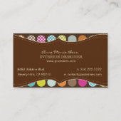 Polka Dots Chocolate Visitenkarten Visitenkarte (Rückseite)