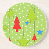 Polka Dots Christmas Pattern Getränkeuntersetzer (Vorne)