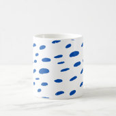 Polka Dots Cobalt Blue Pattern Kaffeetasse (Mittel)