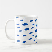Polka Dots Cobalt Blue Pattern Kaffeetasse (Links)