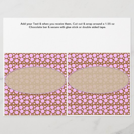 Polka Dots Custom Candy Bar Wrappers Gastgeschenke Flyer (Vorne)