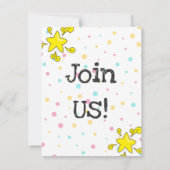 Polka Dots Custom Foto Einladung (Rückseite)