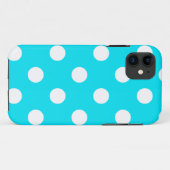 Polka dots cyan hex code 00E3F4 Case-Mate iPhone Hülle (Rückseite (Horizontal))