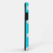 Polka dots cyan hex code 00E3F4 Case-Mate iPhone Hülle (Hinten/Rechts)