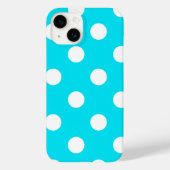 Polka dots cyan hex code 00E3F4 Case-Mate iPhone Hülle (Rückseite)
