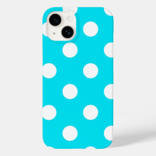 Polka dots cyan hex code 00E3F4 Case-Mate iPhone 14 Hülle