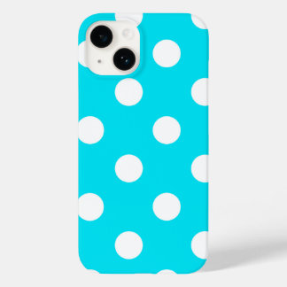 Polka dots cyan hex code 00E3F4 Case-Mate iPhone 14 Hülle