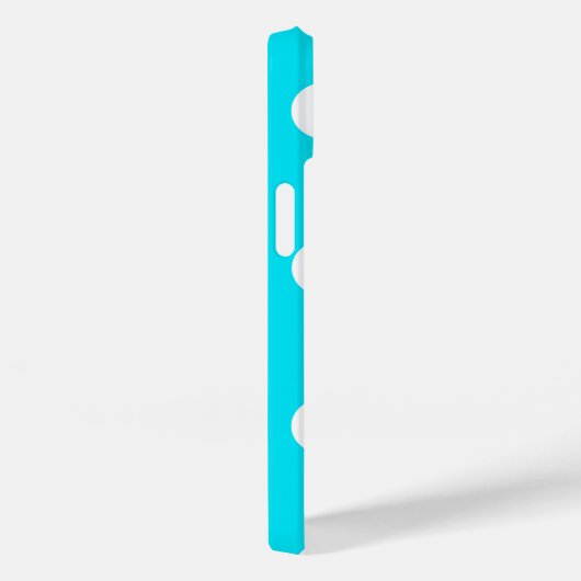 Polka dots cyan hex code 00E3F4 Case-Mate iPhone Hülle (Rückseite / Rechts)