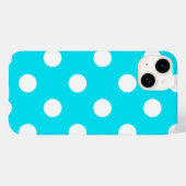 Polka dots cyan hex code 00E3F4 Case-Mate iPhone Hülle (Rückseite (Horizontal))