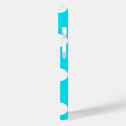 Polka dots cyan hex code 00E3F4 Case-Mate iPhone Hülle (Rückseite / Links)