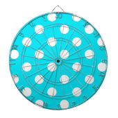 Polka dots cyan hex code 00E3F4 Dartscheibe (vorne)