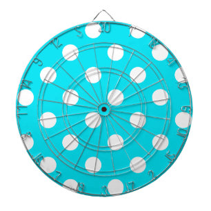 Polka dots cyan hex code 00E3F4 Dartscheibe