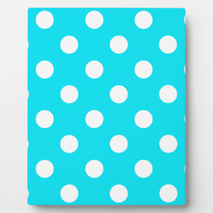 Polka dots cyan hex code 00E3F4 Fotoplatte