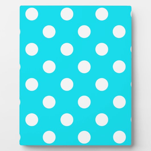 Polka dots cyan hex code 00E3F4 Fotoplatte (Vorderseite)